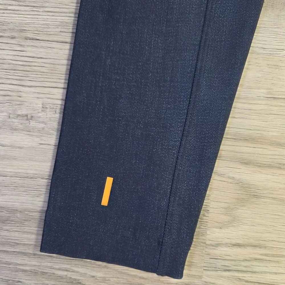 Lucy Faded Jean Print Hot Pants Leggings - Size Small - Denim Look! - Picture 7 of 7